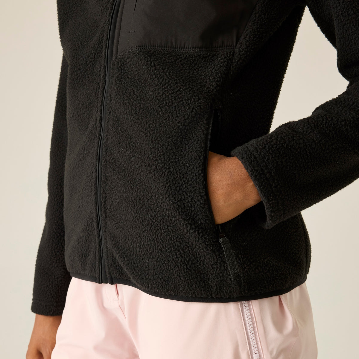 Black - Pack Shot - Dare 2B Womens-Ladies Excursion Fleece Jacket