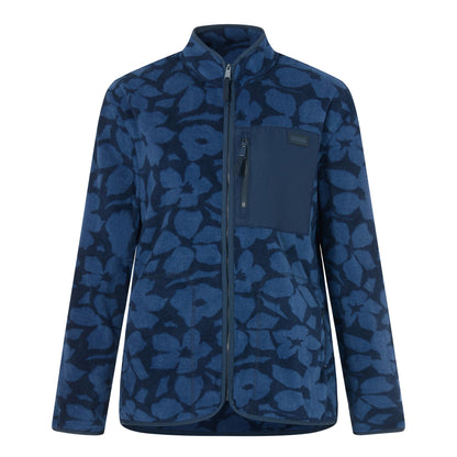 Navy - Front - Regatta Womens-Ladies Frankie Shadow Flower Full Zip Fleece Jacket