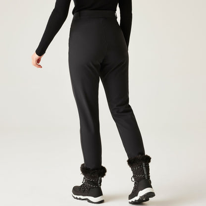 Black - Close up - Dare 2B Womens-Ladies Sleek IV Softshell Trousers