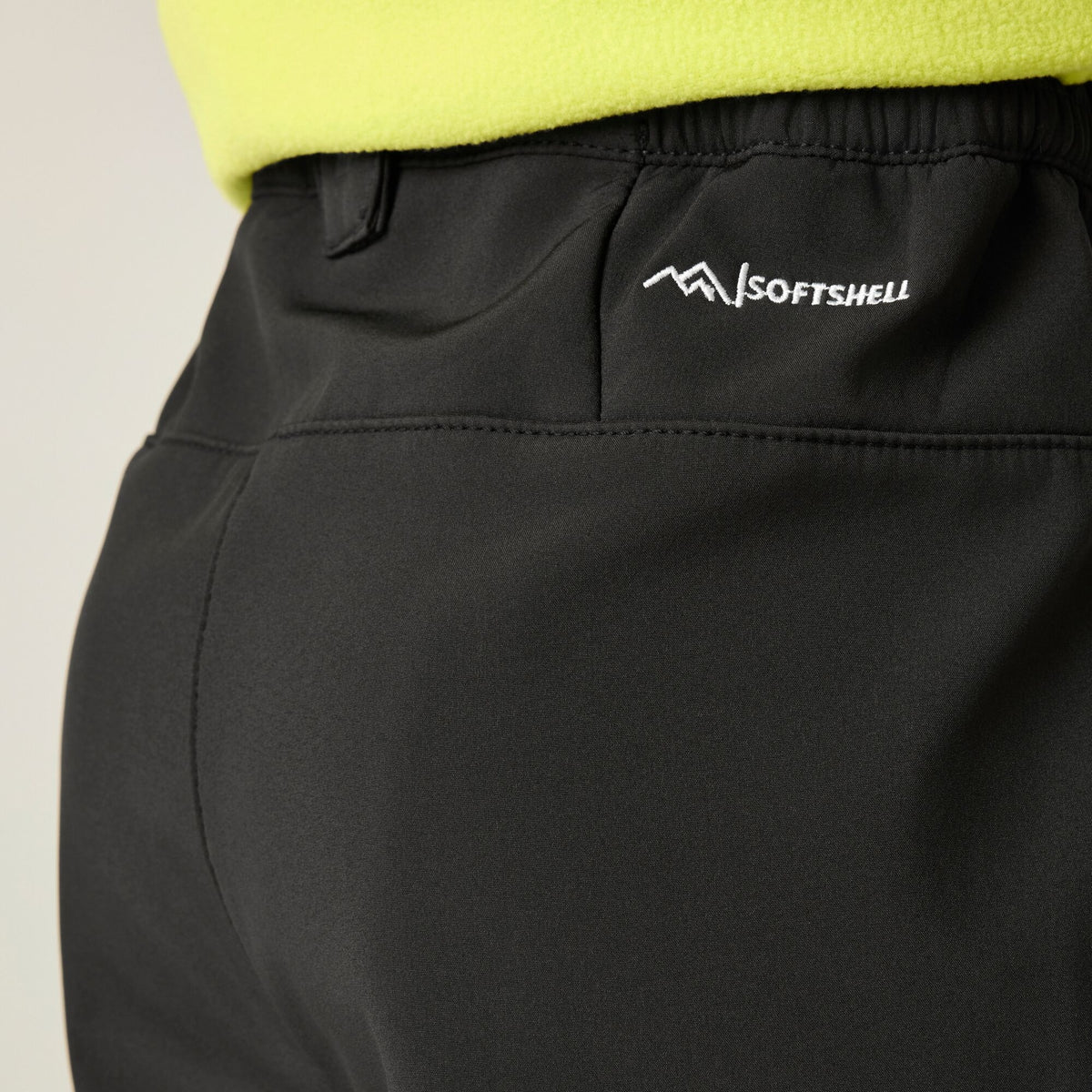 Black - Pack Shot - Regatta Childrens-Kids Softshell Trousers