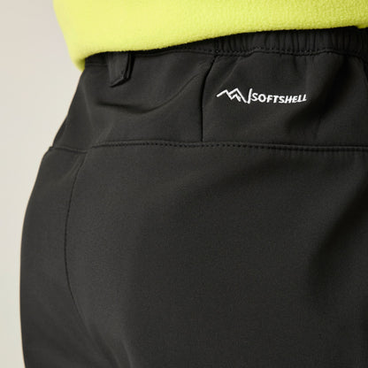 Black - Pack Shot - Regatta Childrens-Kids Softshell Trousers