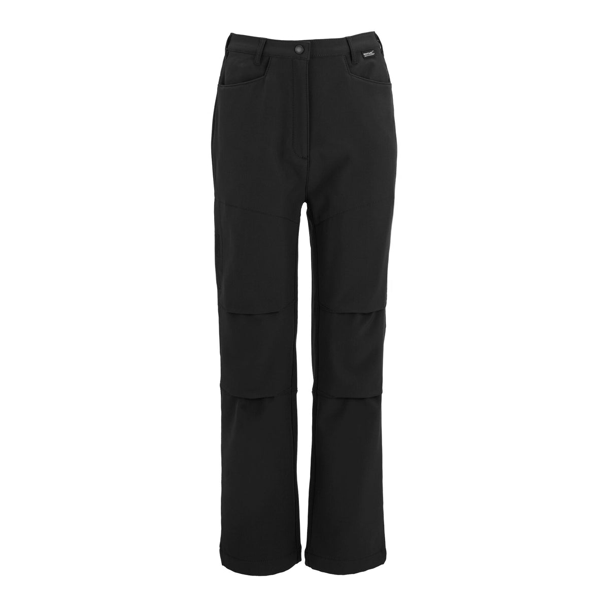 Black - Front - Regatta Childrens-Kids Softshell Trousers
