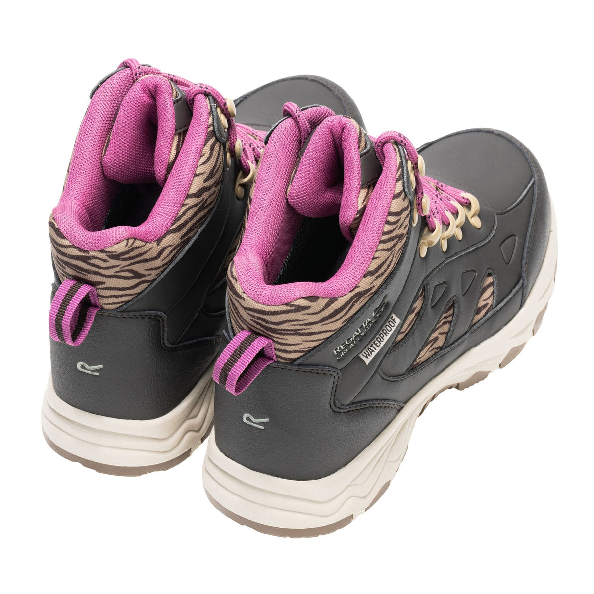 Dark Chocolate - Back - Regatta Womens-Ladies Vendora Zebra Walking Boots