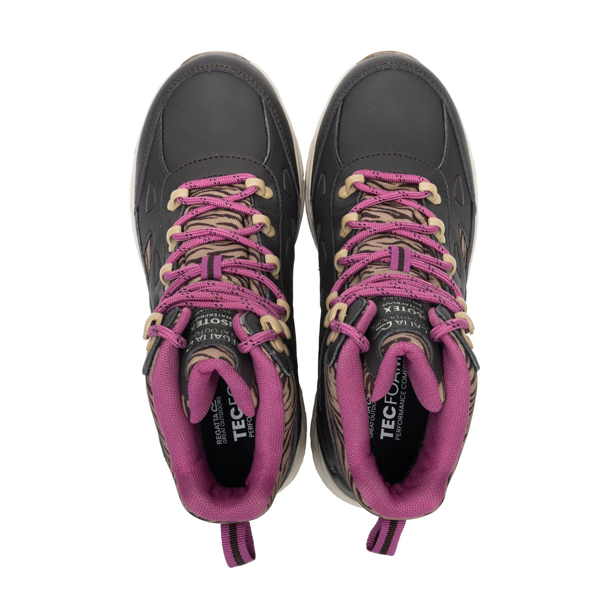 Dark Chocolate - Lifestyle - Regatta Womens-Ladies Vendora Zebra Walking Boots