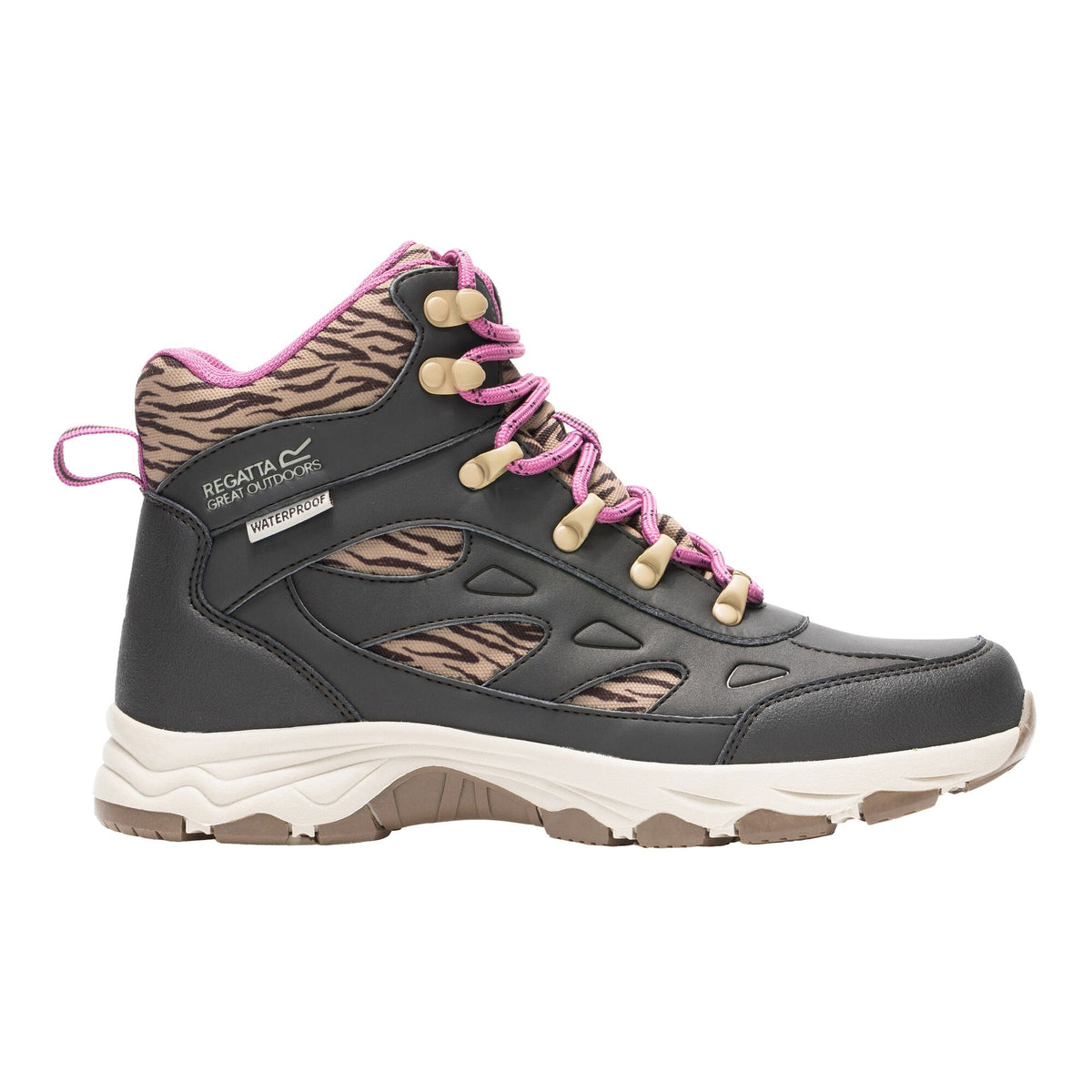 Dark Chocolate - Front - Regatta Womens-Ladies Vendora Zebra Walking Boots