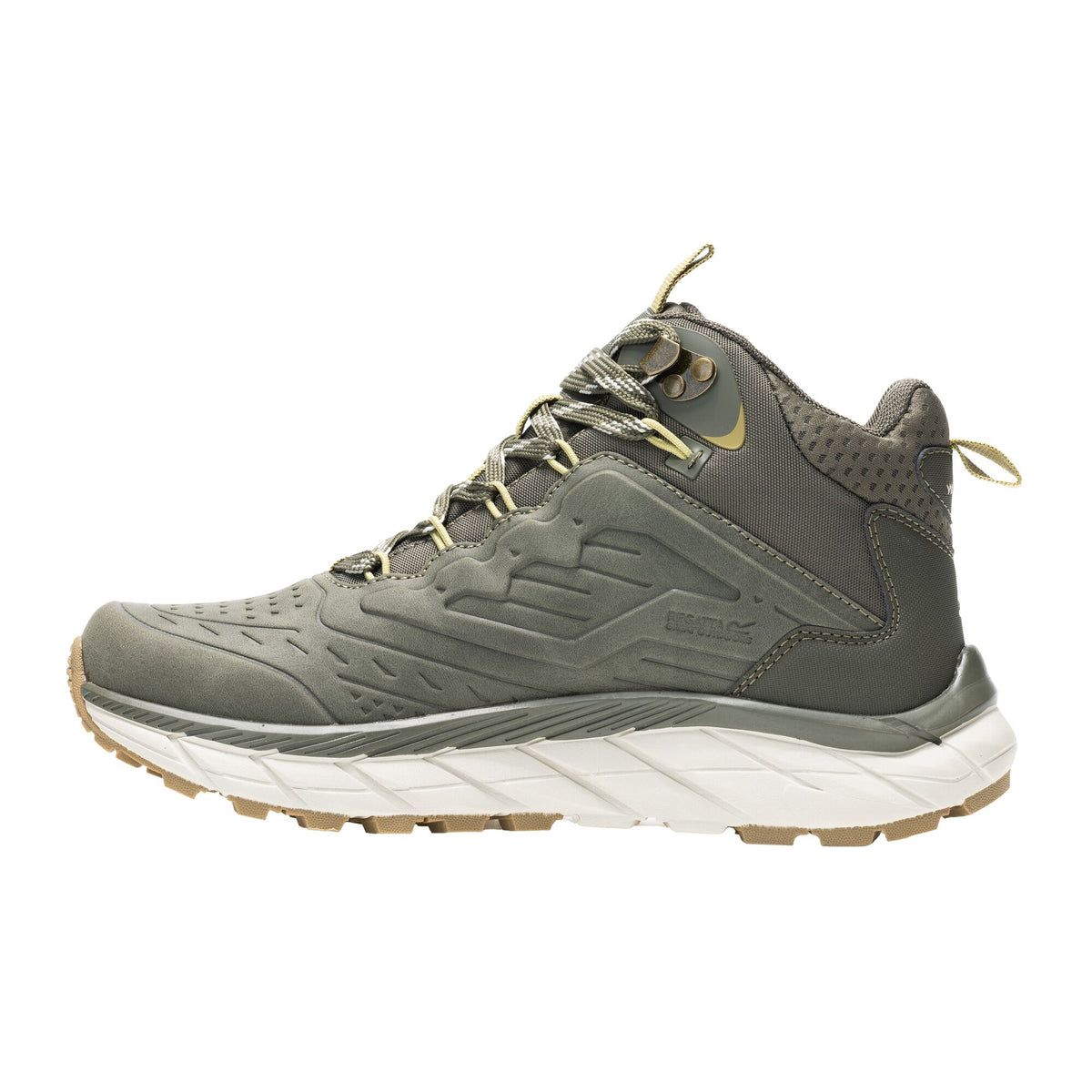 Olive Night-Desert Khaki - Side - Regatta Womens-Ladies Derino Mid Cut Walking Boots