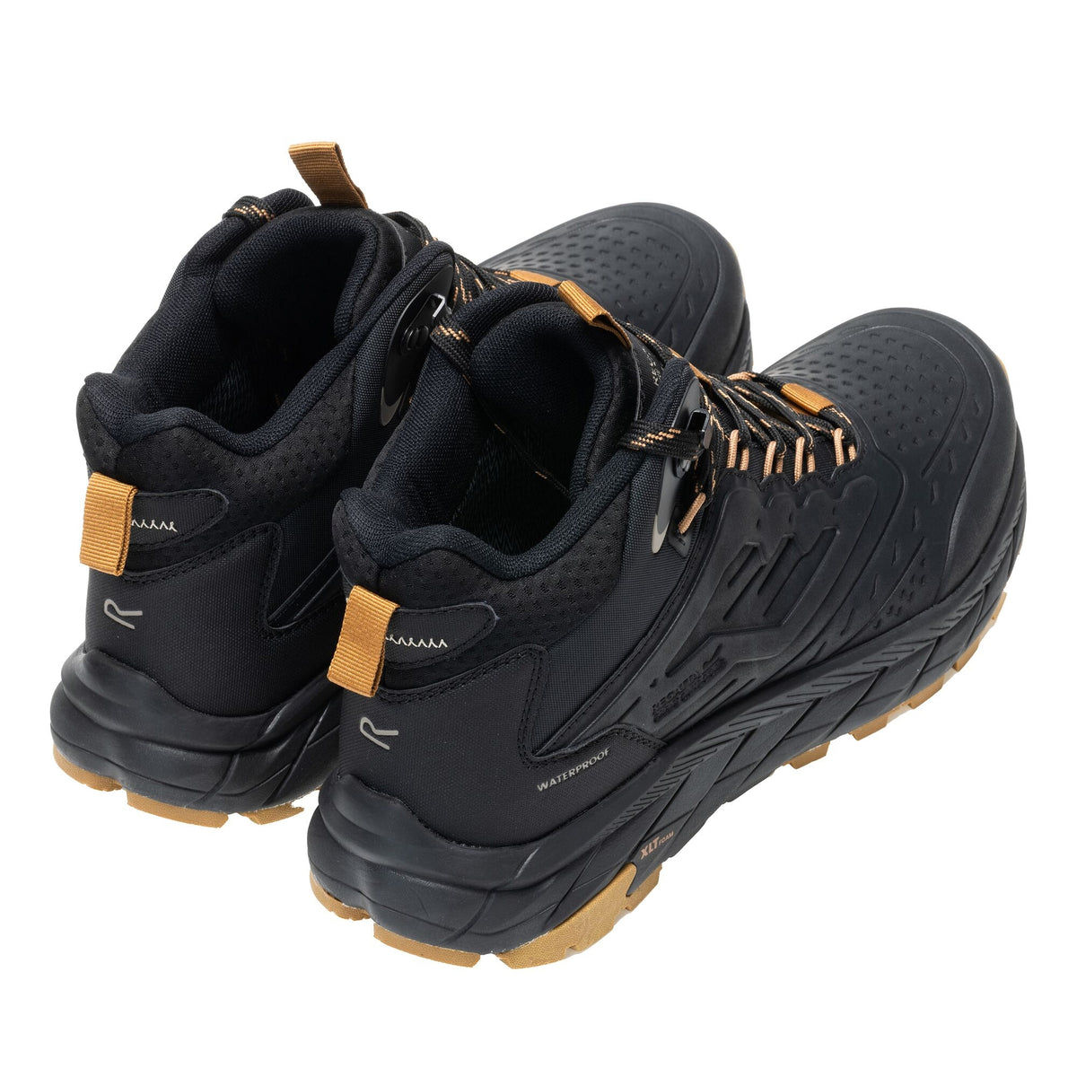Black-Rubber - Back - Regatta Mens Derino Mid Cut Walking Boots