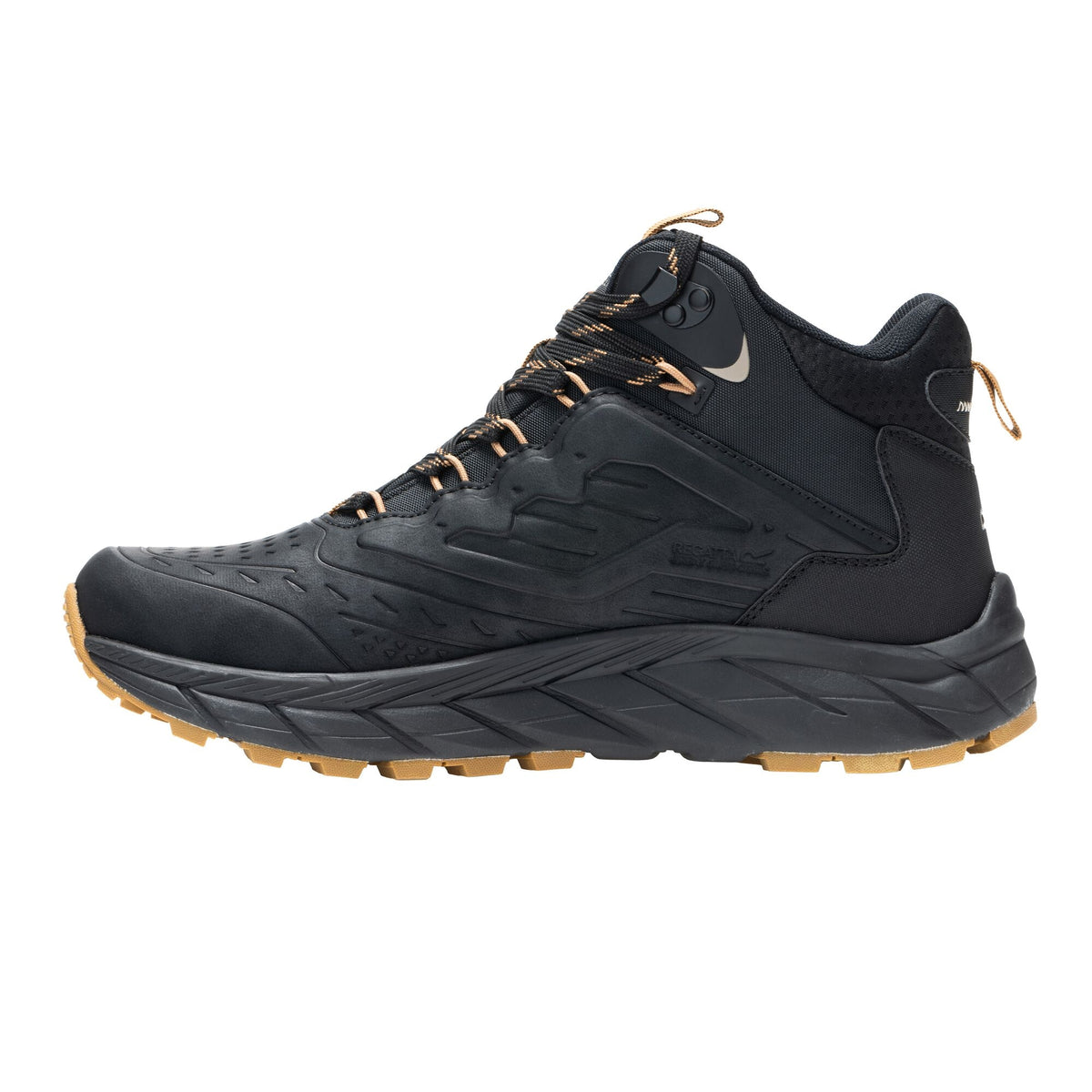 Black-Rubber - Side - Regatta Mens Derino Mid Cut Walking Boots