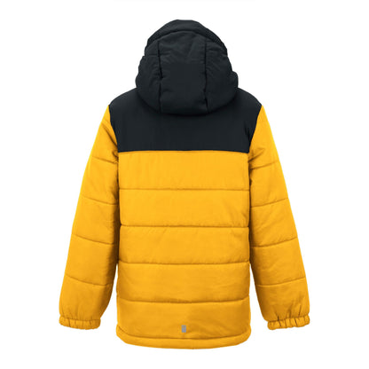 Black-Mustard - Back - Regatta Childrens-Kids Lofthouse Padded Jacket