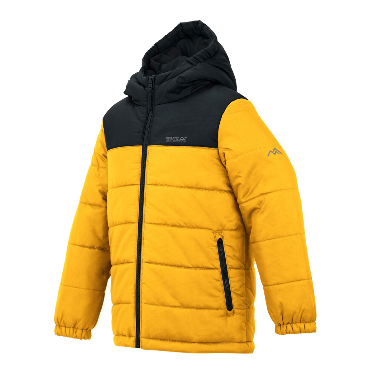Black-Mustard - Side - Regatta Childrens-Kids Lofthouse Padded Jacket