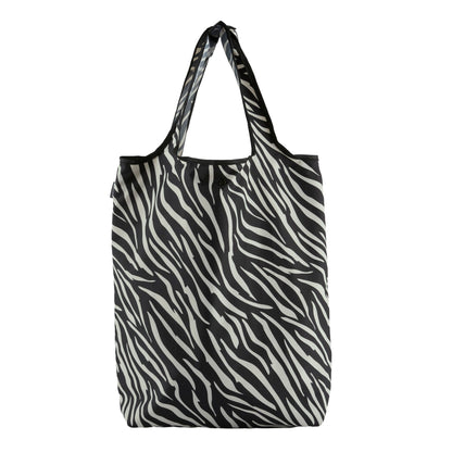 Black-Light Vanilla - Back - Regatta Zebra Print Packaway Shopper Bag