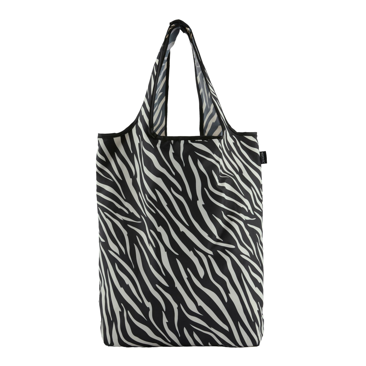 Black-Light Vanilla - Front - Regatta Zebra Print Packaway Shopper Bag