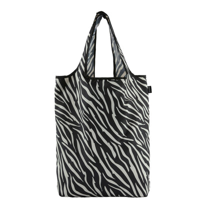 Black-Light Vanilla - Front - Regatta Zebra Print Packaway Shopper Bag