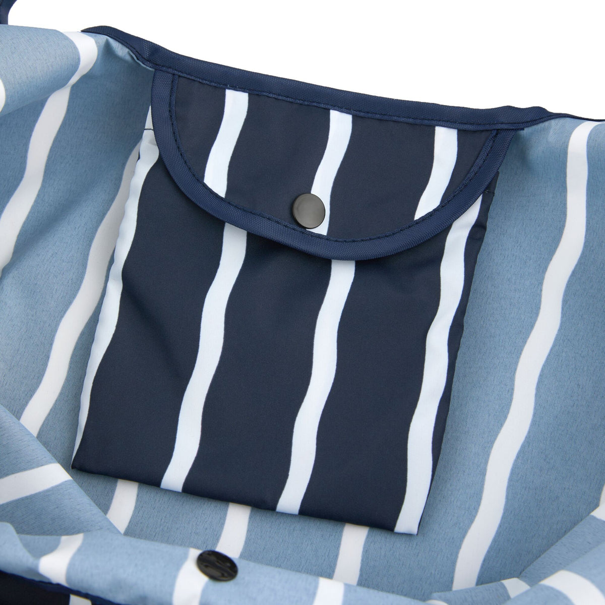 Navy-White - Lifestyle - Regatta Wavy Striped Packaway Shopper Bag