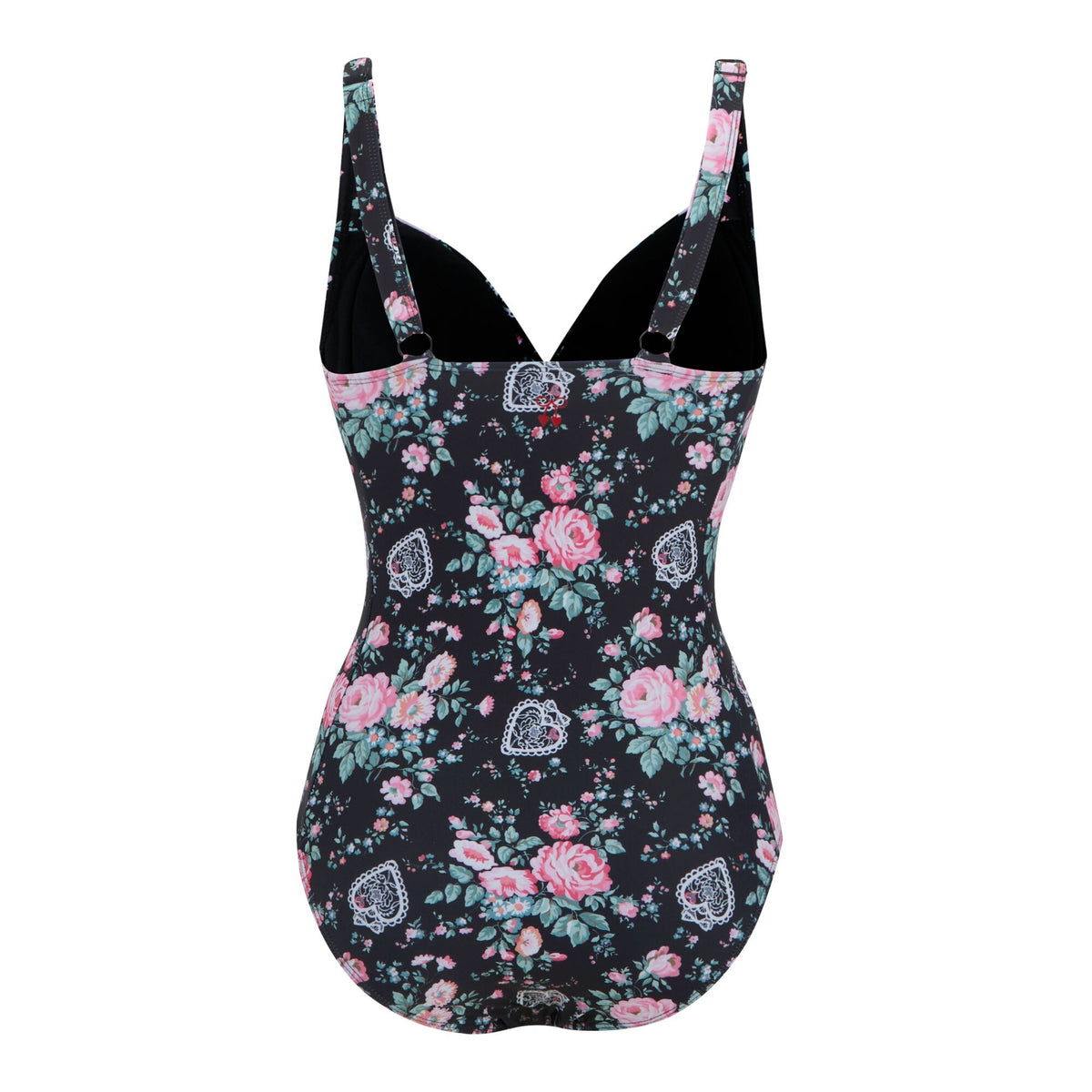 Black - Back - Regatta Womens-Ladies Cath Kidston Hackney Rose One Piece Swimsuit
