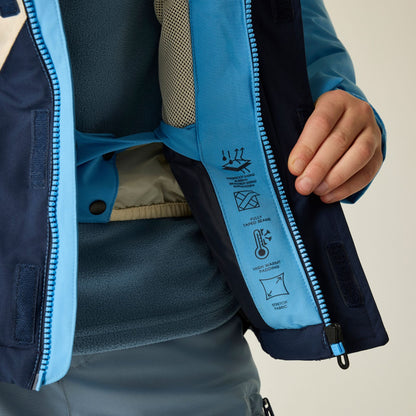 Elysium Blue - Close up - Dare 2B Childrens-Kids Send It II Ski Jacket