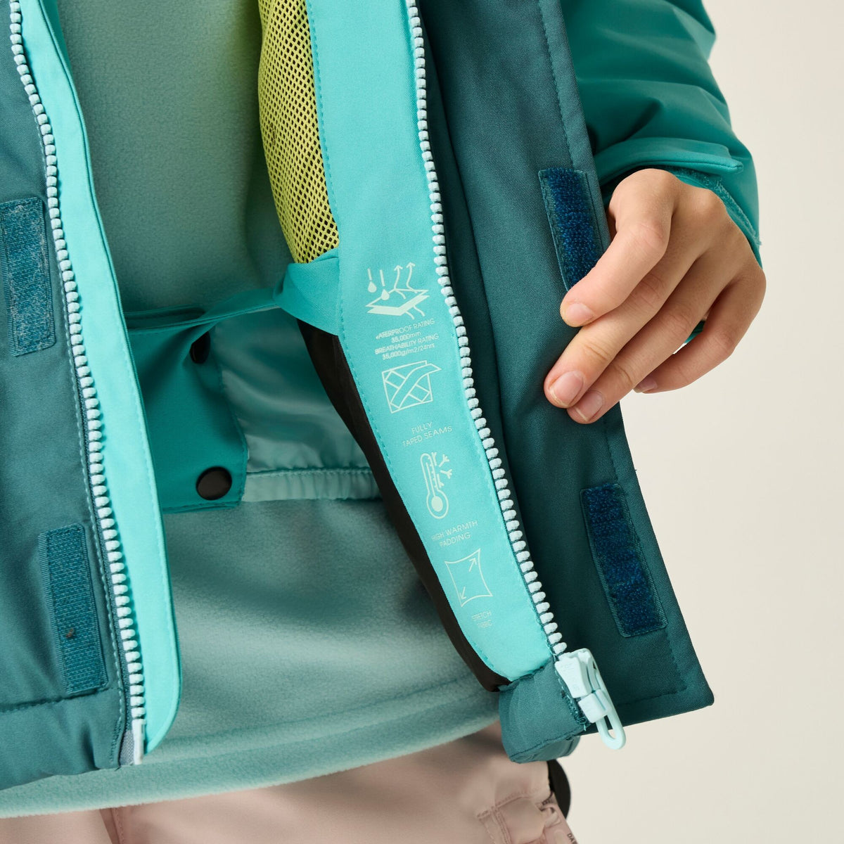Turquoise - Lifestyle - Dare 2B Childrens-Kids Send It II Ski Jacket