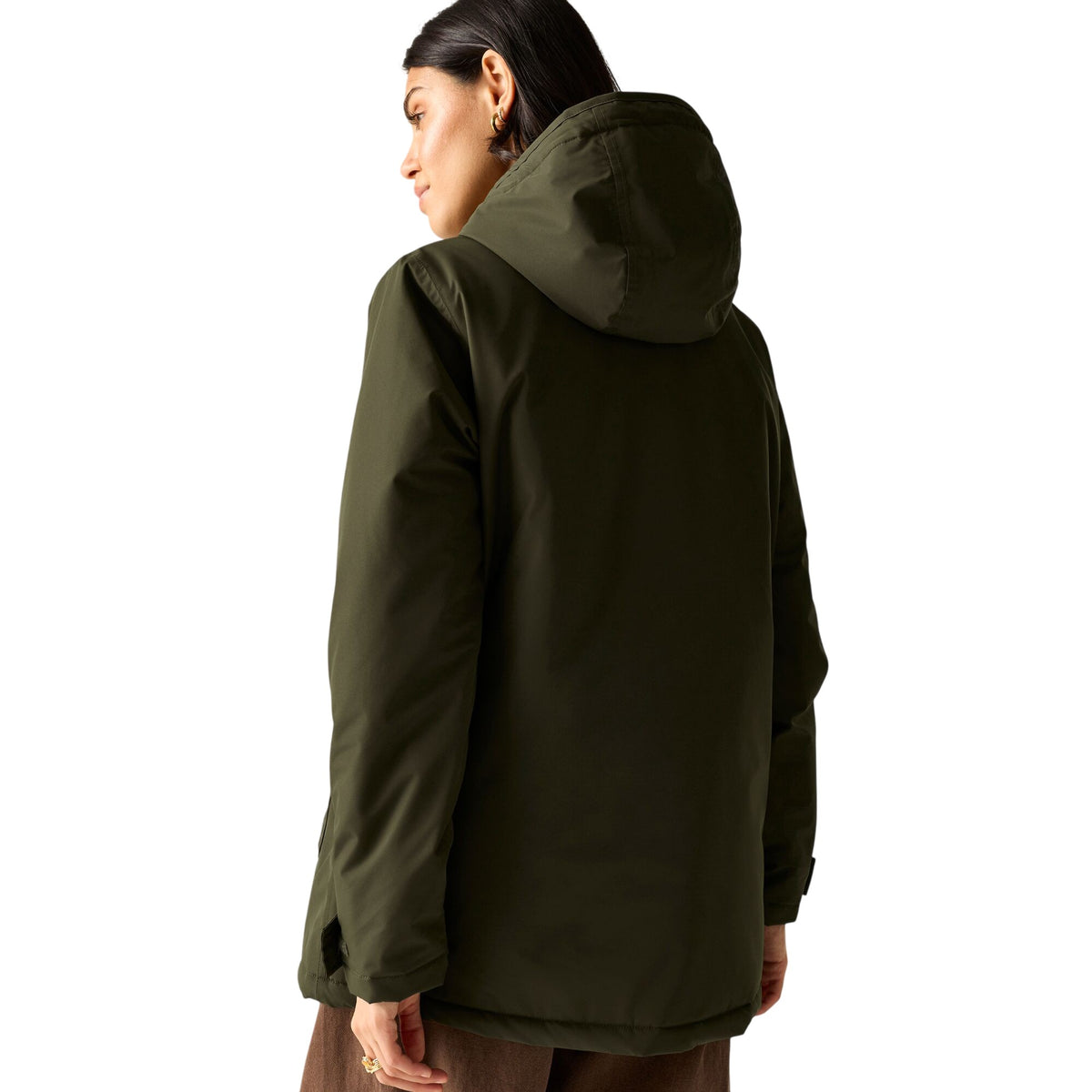 Brown Shadow-Eccentric Purple - Back - Regatta Womens-Ladies Orla Kiely Insulated Waterproof Jacket