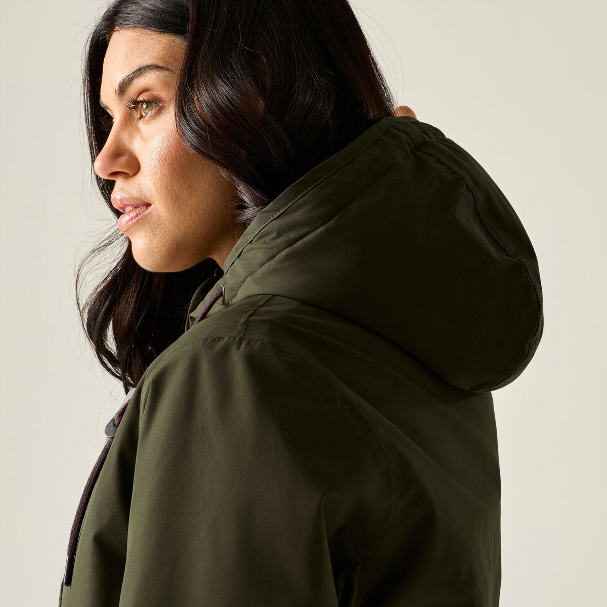 Brown Shadow-Eccentric Purple - Lifestyle - Regatta Womens-Ladies Orla Kiely Insulated Waterproof Jacket