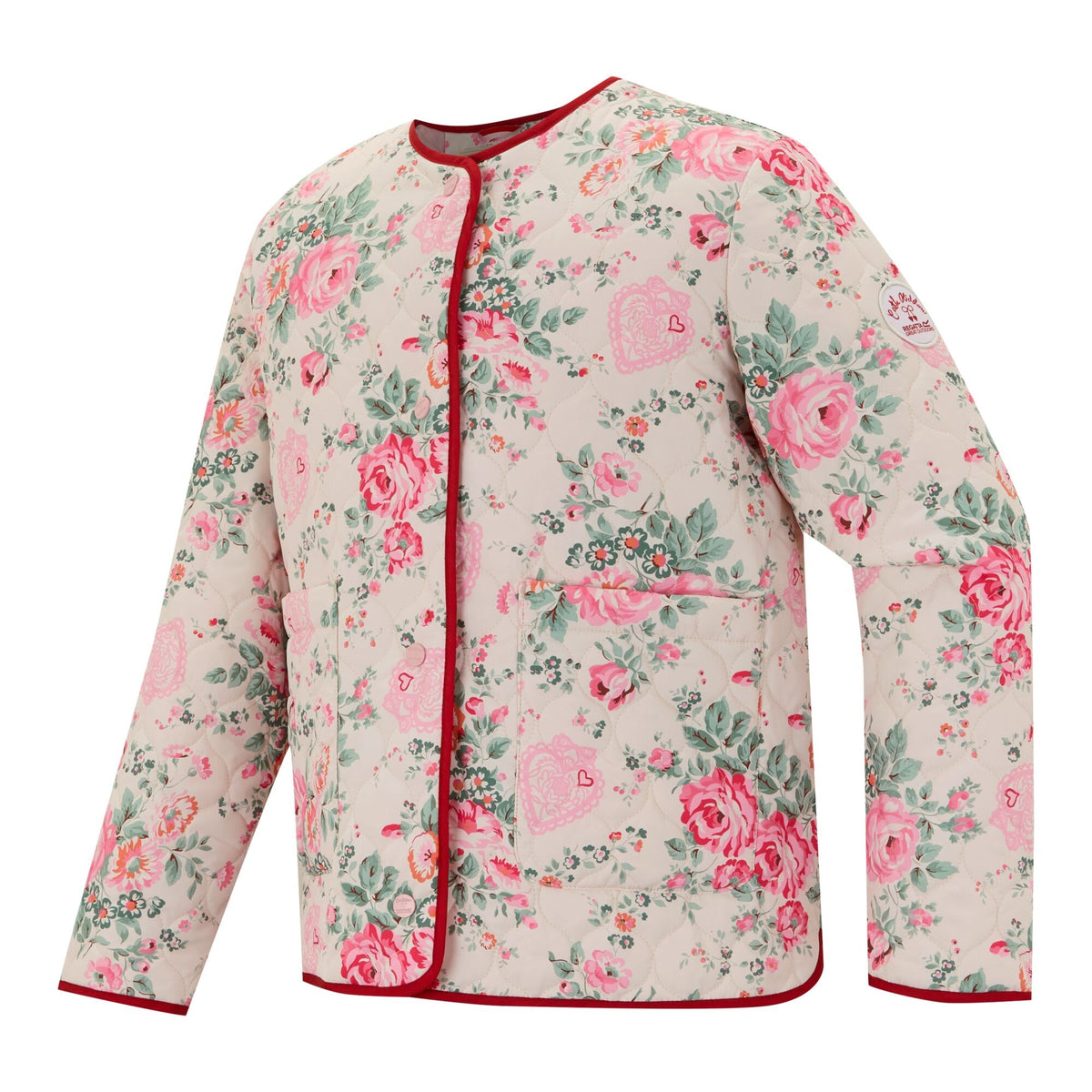 Cream - Side - Regatta Womens-Ladies Cath Kidston Hackney Rose Quilted Padded Jacket