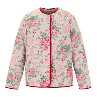 Cream - Front - Regatta Womens-Ladies Cath Kidston Hackney Rose Quilted Padded Jacket