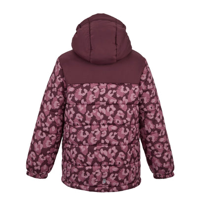 Fig-Violet - Back - Regatta Childrens-Kids Lofthouse Leopard Print Padded Jacket