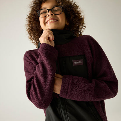 Fig-Black - Lifestyle - Regatta Childrens-Kids Munro Hybrid Jacket