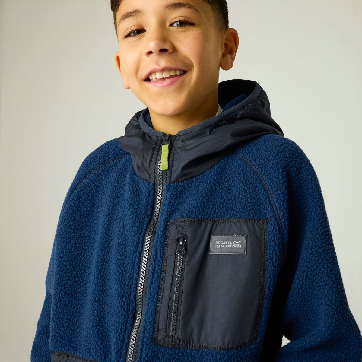 Aviator Blue-Navy - Pack Shot - Regatta Childrens-Kids Munro Hybrid Jacket