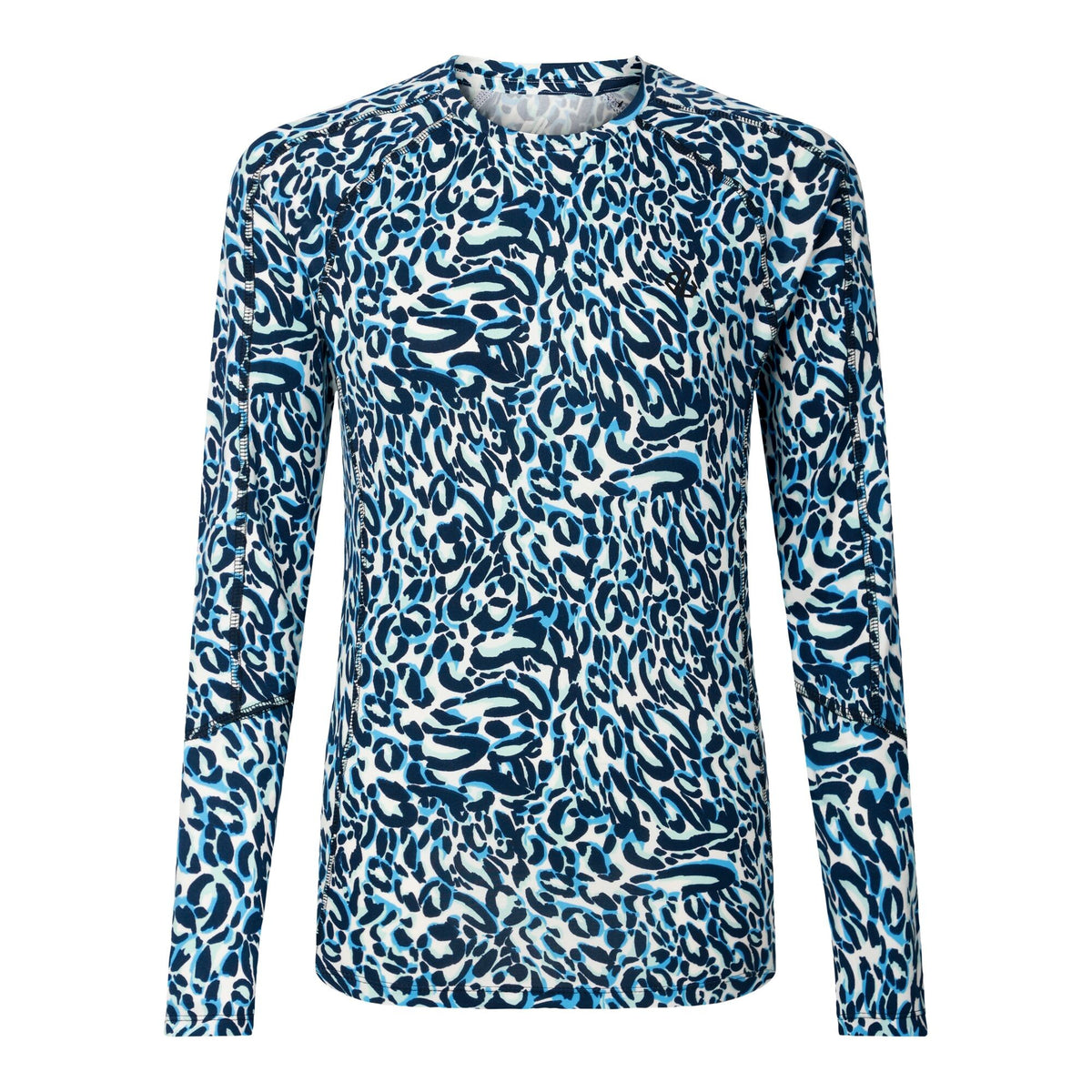 Blue-White - Back - Dare 2B Womens-Ladies Exchange III Animal Print Thermal Base Layer Set