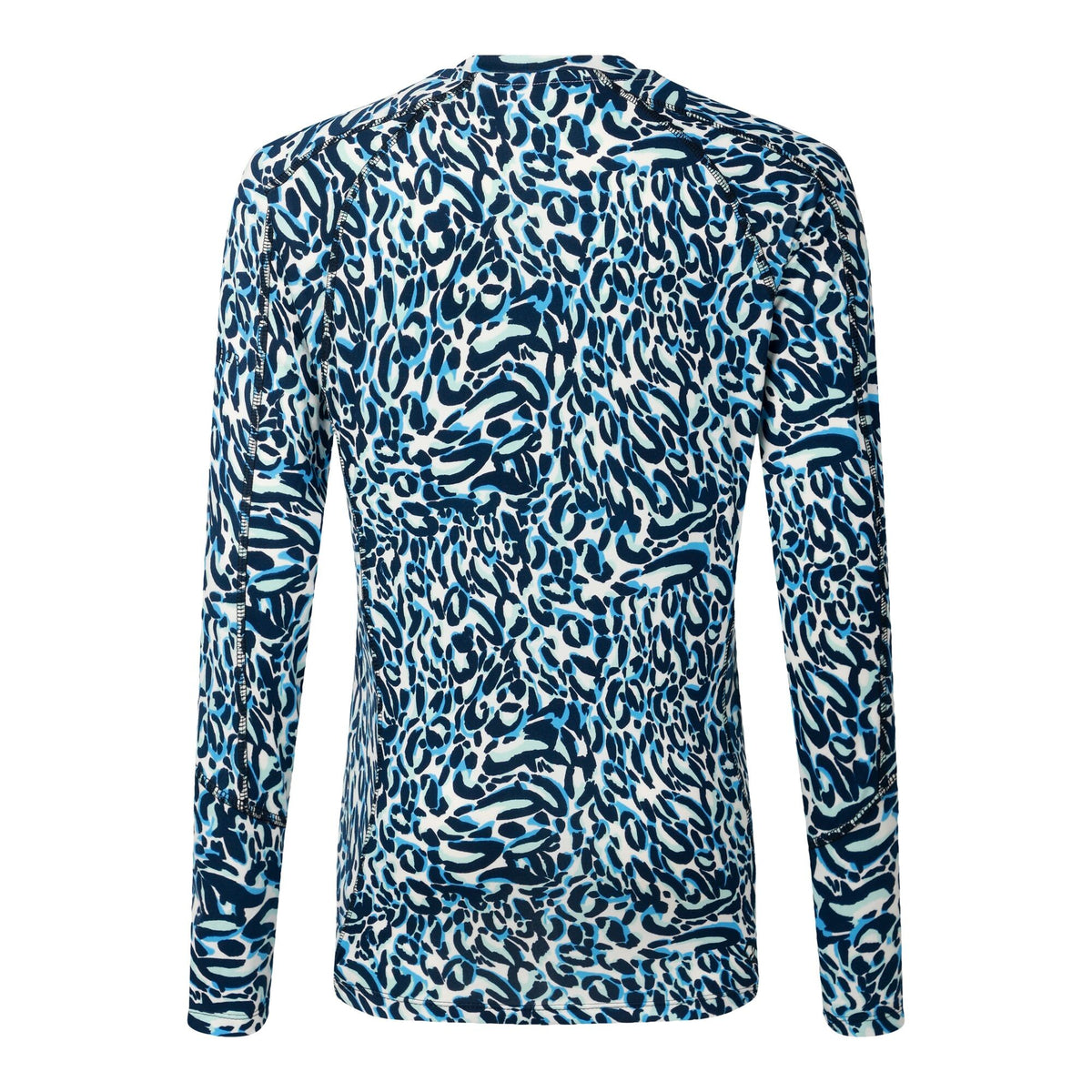 Blue-White - Side - Dare 2B Womens-Ladies Exchange III Animal Print Thermal Base Layer Set