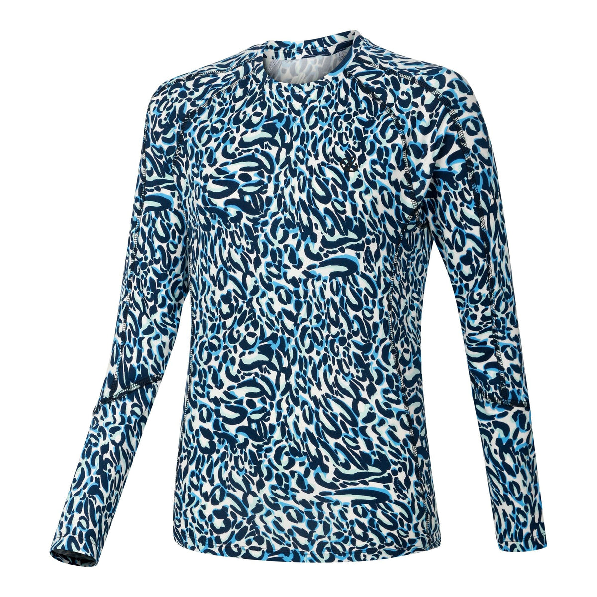 Blue-White - Lifestyle - Dare 2B Womens-Ladies Exchange III Animal Print Thermal Base Layer Set