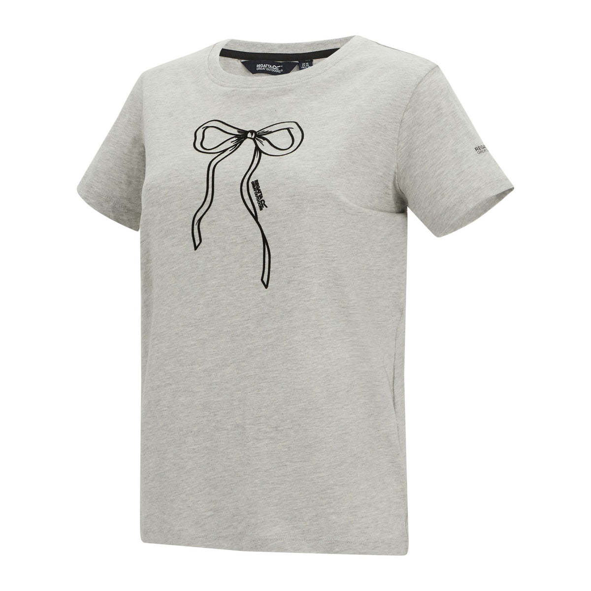 Grey Marl - Side - Regatta Womens-Ladies Filandra VX Bow T-Shirt