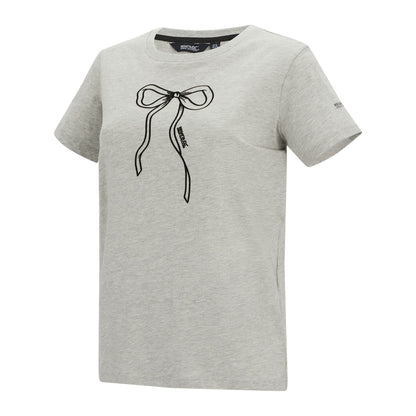Grey Marl - Side - Regatta Womens-Ladies Filandra VX Bow T-Shirt