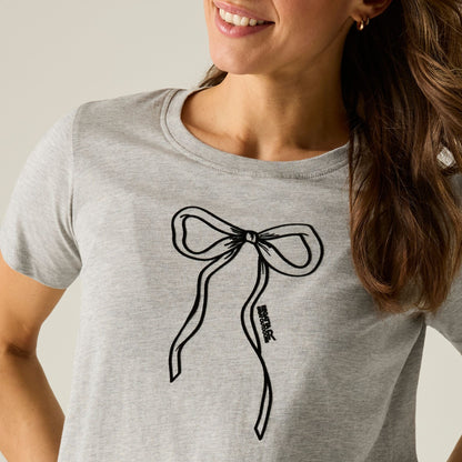 Grey Marl - Lifestyle - Regatta Womens-Ladies Filandra VX Bow T-Shirt