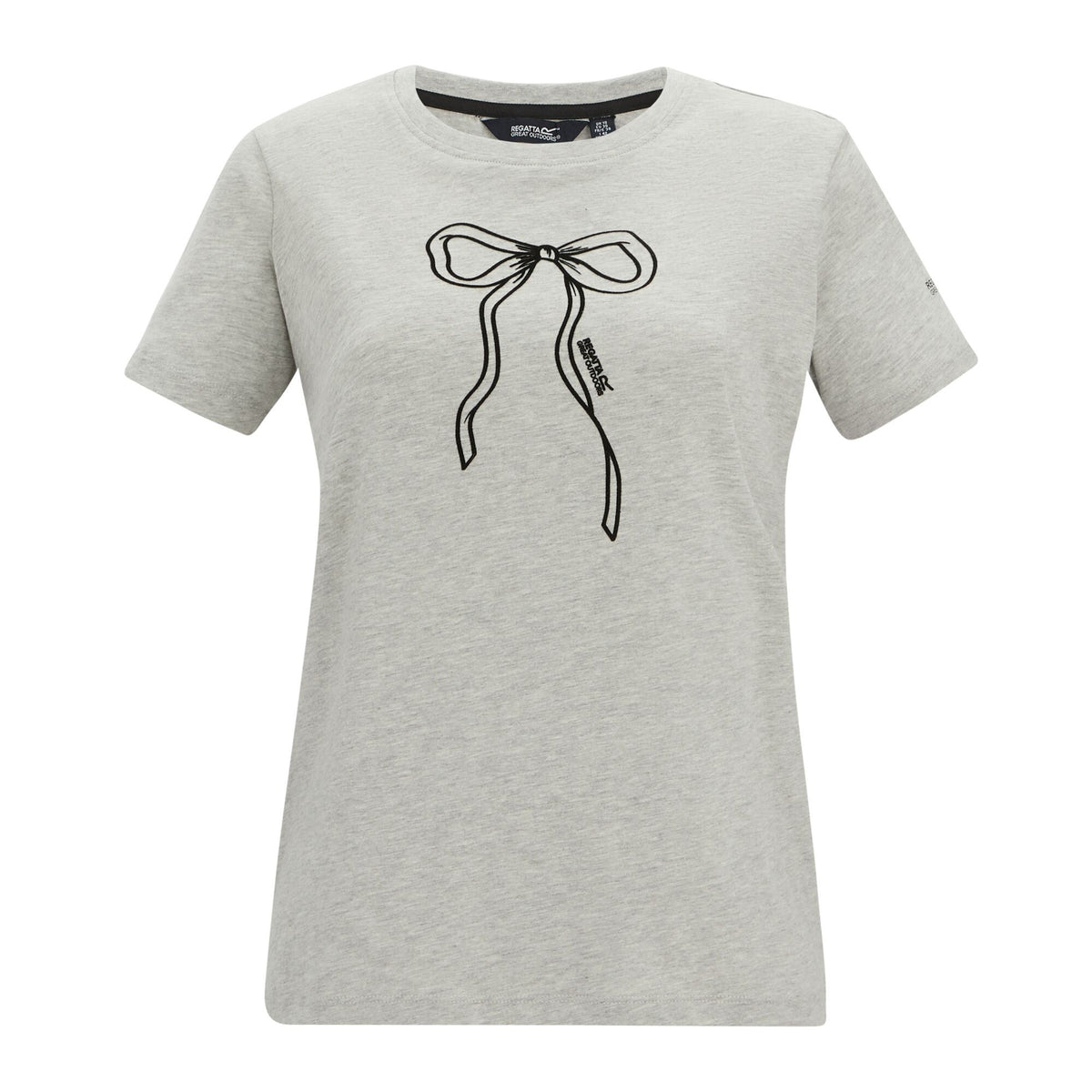 Grey Marl - Front - Regatta Womens-Ladies Filandra VX Bow T-Shirt