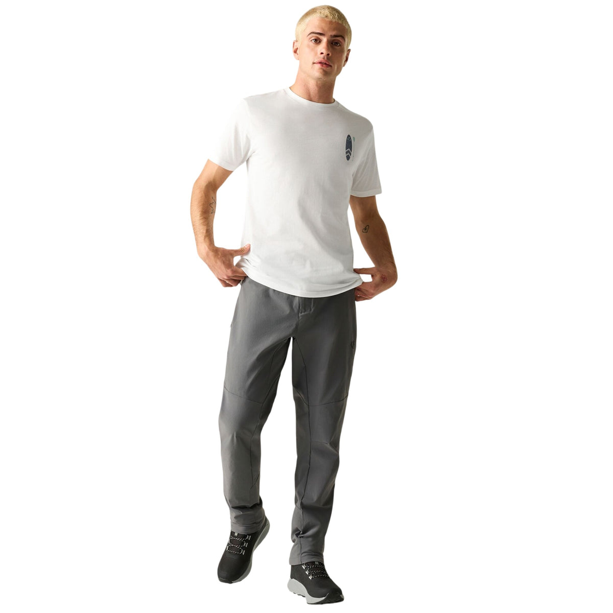White - Close up - Dare 2B Mens Movement III Surfboard T-Shirt