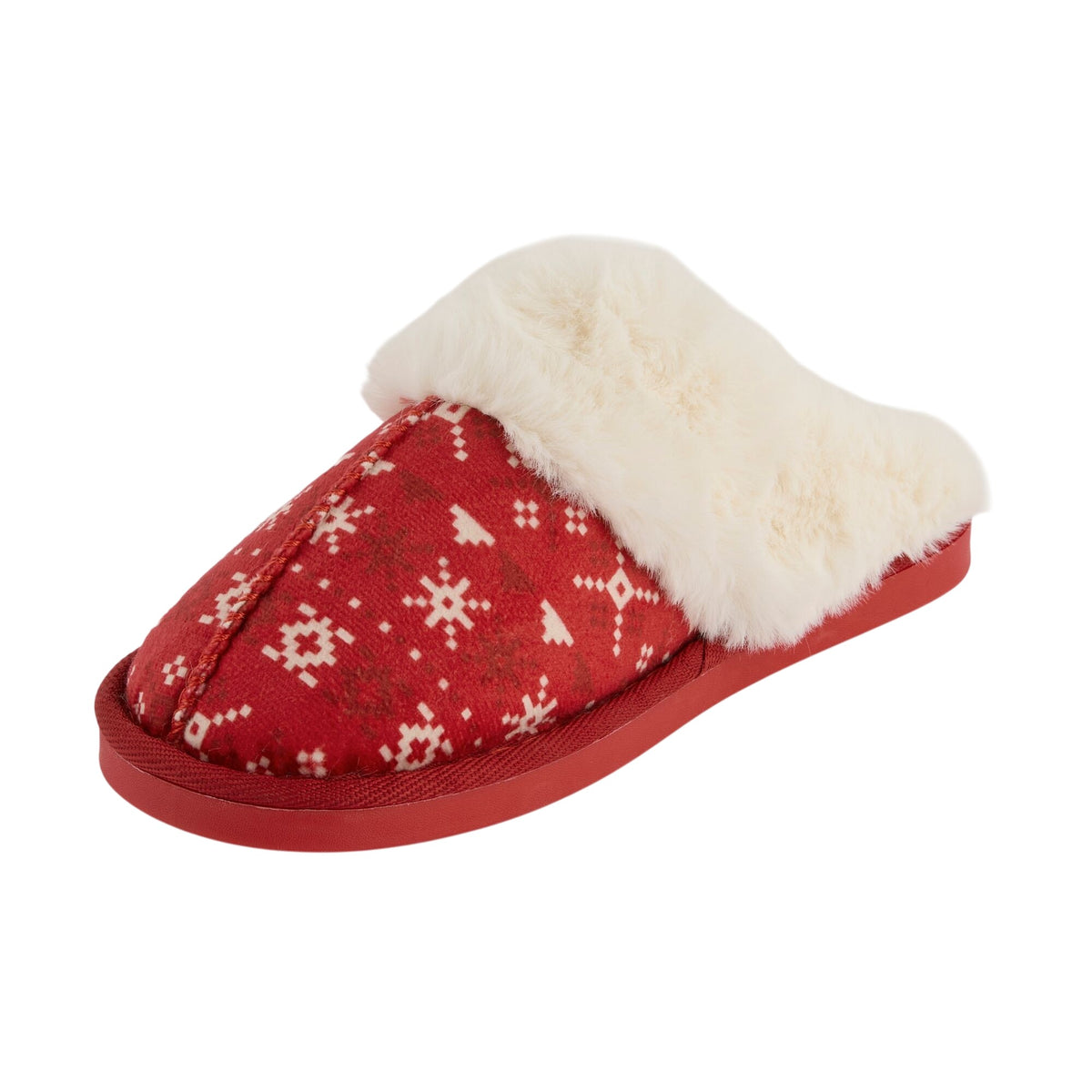 Navy-Light Vanilla - Side - Regatta Womens-Ladies Blitzen Fair Isle Slippers