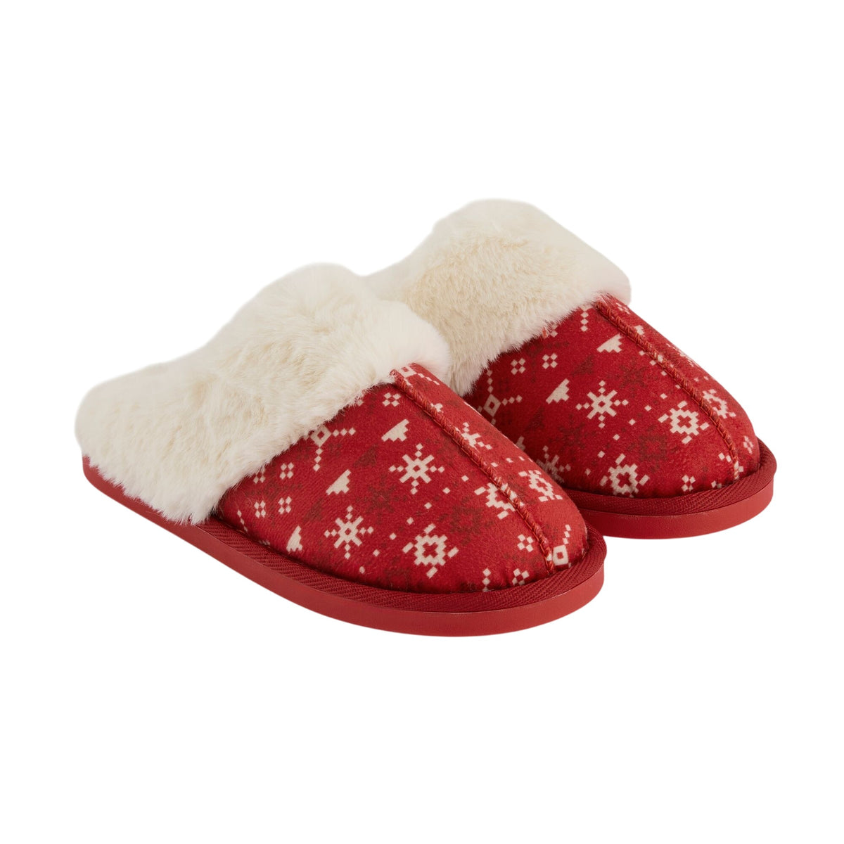 Navy-Light Vanilla - Close up - Regatta Womens-Ladies Blitzen Fair Isle Slippers