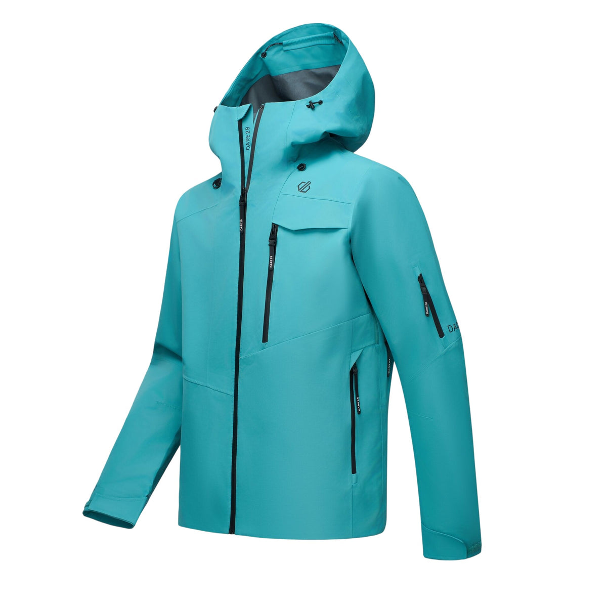 Teal - Side - Dare 2B Mens Altitude Guard 3 Layer Membrane Ski Jacket