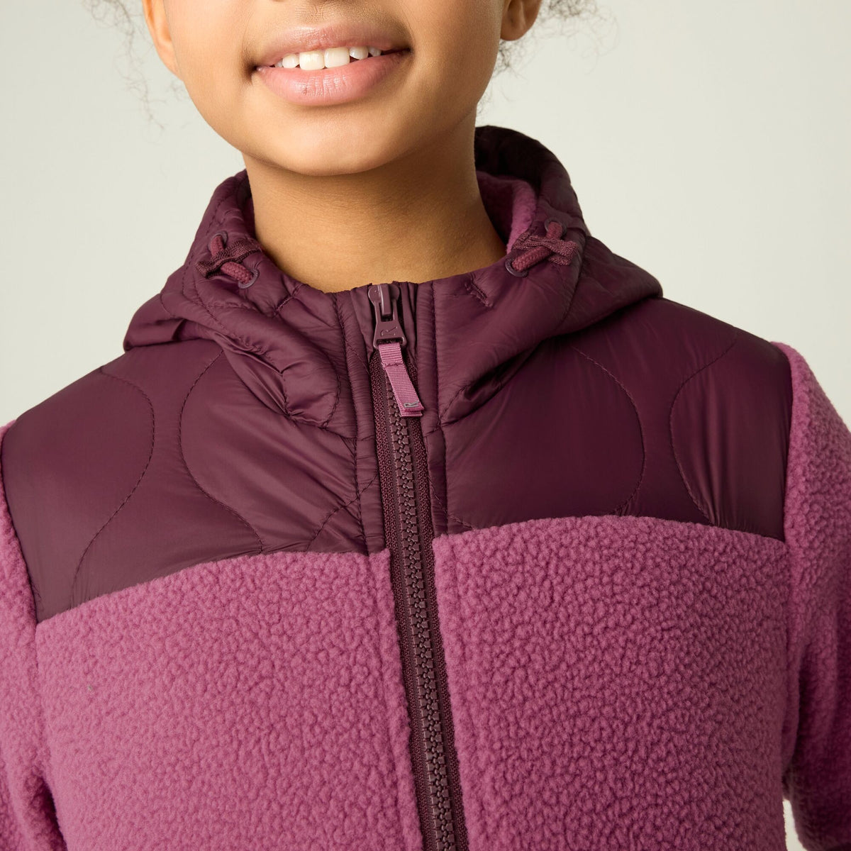 Fig-Violet - Close up - Regatta Childrens-Kids Myla Hybrid Jacket