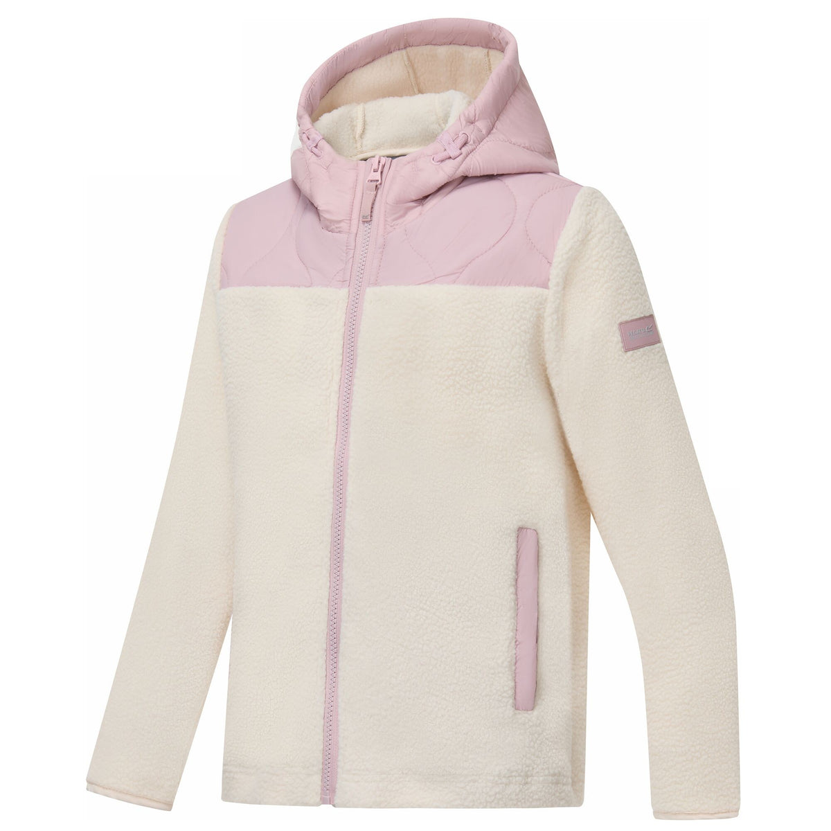 Powder Lilac-Light Vanilla - Side - Regatta Childrens-Kids Myla Hybrid Jacket