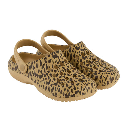 Multicoloured - Close up - Regatta Womens-Ladies Sakari Leopard Print Clogs