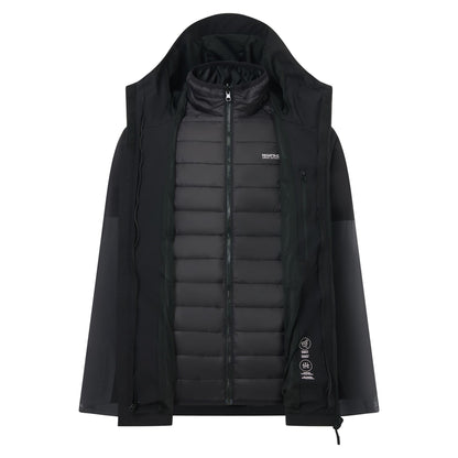 Ash-Black - Lifestyle - Regatta Mens Wentwood 3 in 1 Jacket