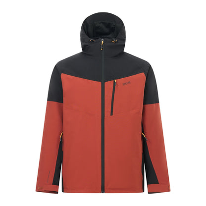 Burnt Henna-Black - Front - Regatta Mens Wentwood 3 in 1 Jacket