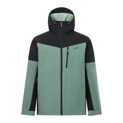 Dark Forest Green-Black - Front - Regatta Mens Wentwood 3 in 1 Jacket