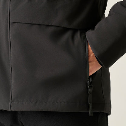 Black - Close up - Regatta Mens Baylon Waterproof Insulated Jacket