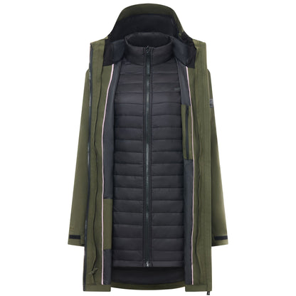 Dark Khaki-Black - Lifestyle - Regatta Womens-Ladies Denbury 3 in 1 Jacket