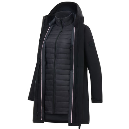 Black-Ash - Pack Shot - Regatta Womens-Ladies Denbury 3 in 1 Jacket