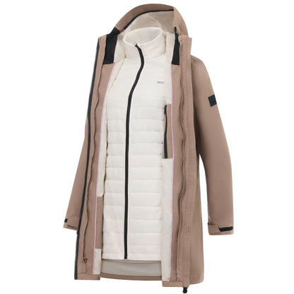 Mocha-Light Vanilla - Pack Shot - Regatta Womens-Ladies Denbury 3 in 1 Jacket