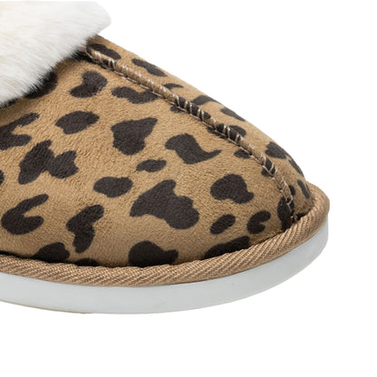 Leopard - Pack Shot - Regatta Womens-Ladies Tulsy Leopard Print Slippers